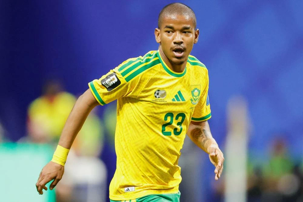 South Africa's Jayden Adams during the World Cup Group A soccer match between Czechia and South Africa in Atlanta, Thursday, June 18, 2026. (AP)