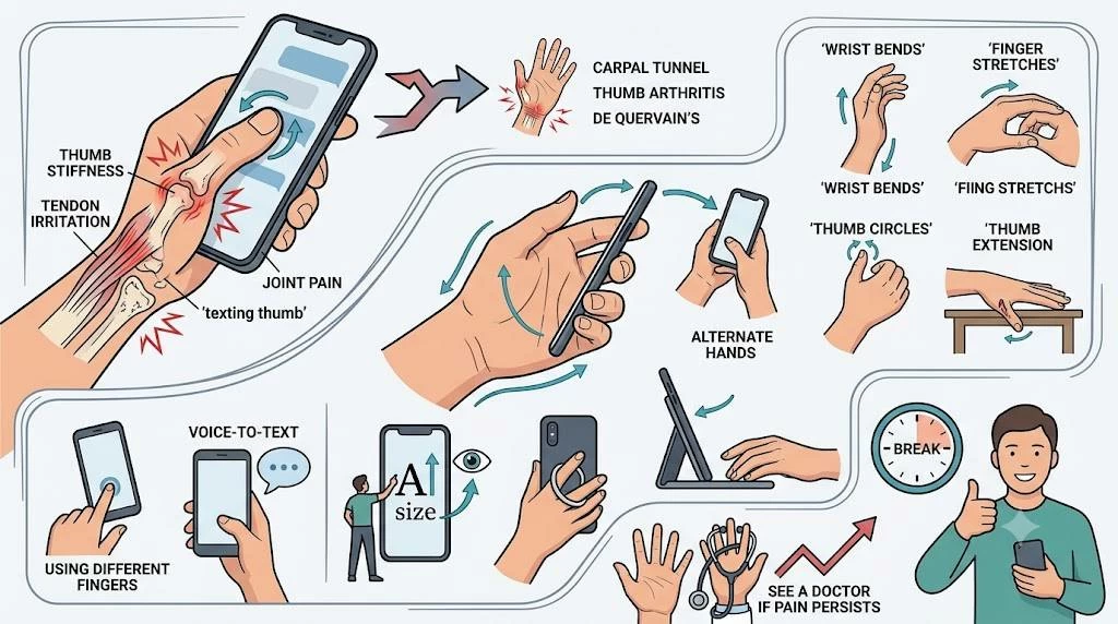 Texting thumb? Experts share simple ways to prevent hand pain from scrolling and smartphone overuse
