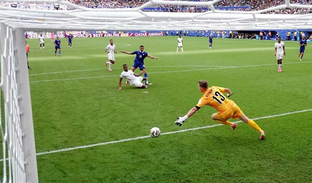 France's Kylian Mbappe scores their second goal. REUTERS