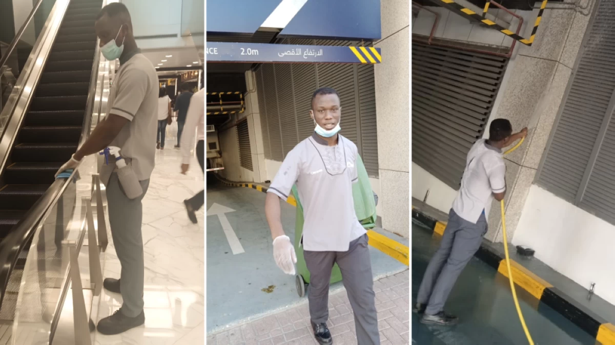 George worked as a cleaner in Dubai for almost two years after arriving in the UAE in 2021, refusing to give up on his dreams despite the setbacks he faced.