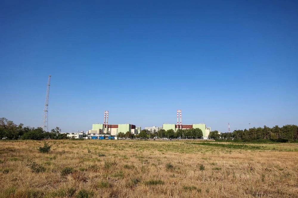 The MVM Paks Nuclear Power Plant, which had to close its Reactor 3 due to extremely low water levels on the Danube River, is seen in Paks, Hungary, Wednesday July 29, 2026. (AP)