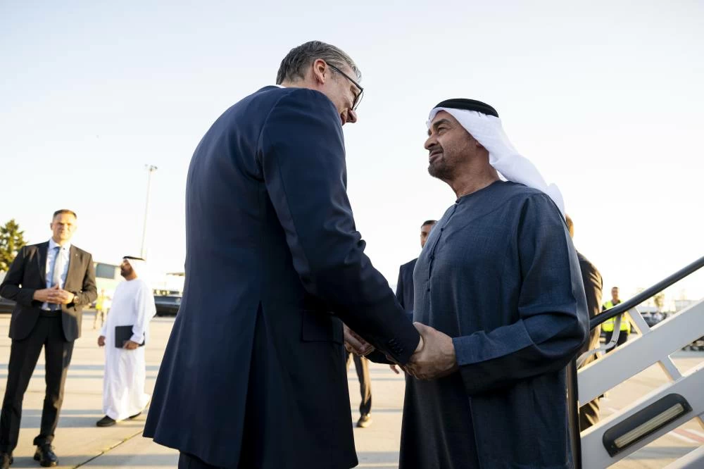 UAE President His Highness Sheikh Mohamed bin Zayed Al Nahyan arrived in Belgrade on a working visit to the Republic of Serbia. WAM