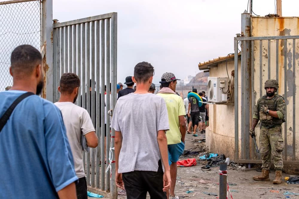 Migrants return to Morocco from the Spanish enclave of Ceuta, Friday, July 31, 2026. (AP)