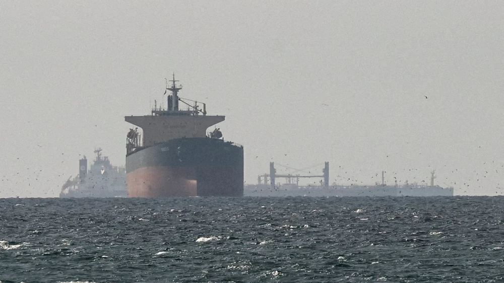 File picture of cargo ships in the Gulf, near the Strait of Hormuz.
