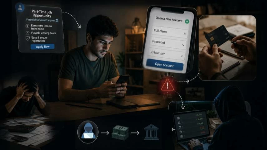 The fraudsters, claiming to represent an external financial services company, asked him to open a bank account in his name or use his existing account "for administrative purposes".
Picture credit: Supplied