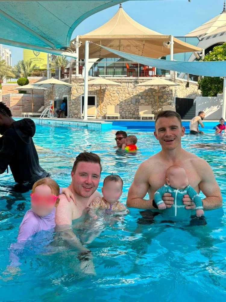 Dad Club DXB events include monthly swim classes, Mallathon walks, coffee and gaming meet-ups, and more. Picture credit: Supplied