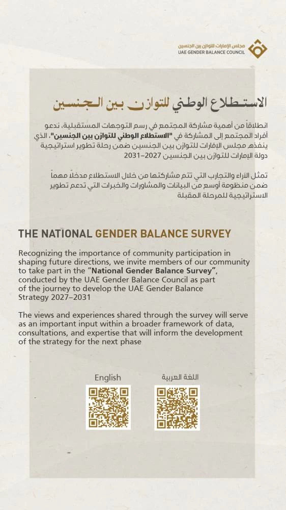 The survey is aimed at UAE citizens and residents, both men and women, across different age groups, sectors and professional and life stages in all seven emirates. Picture credit: Government of Dubai Media Office