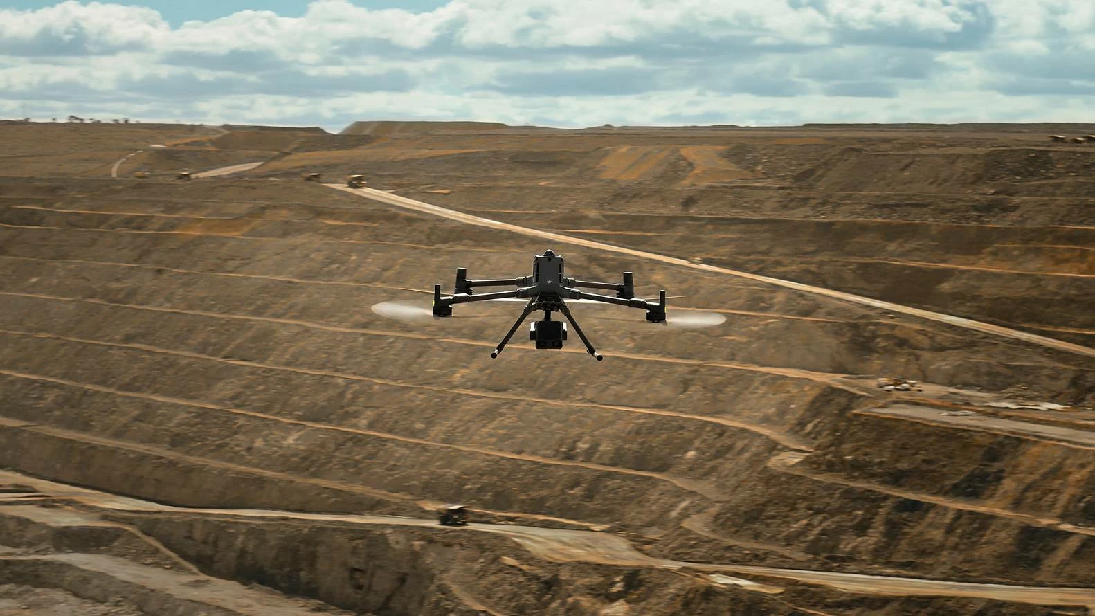 An image of a DJI drone used in mining sector. (Courtesy of DJI)
