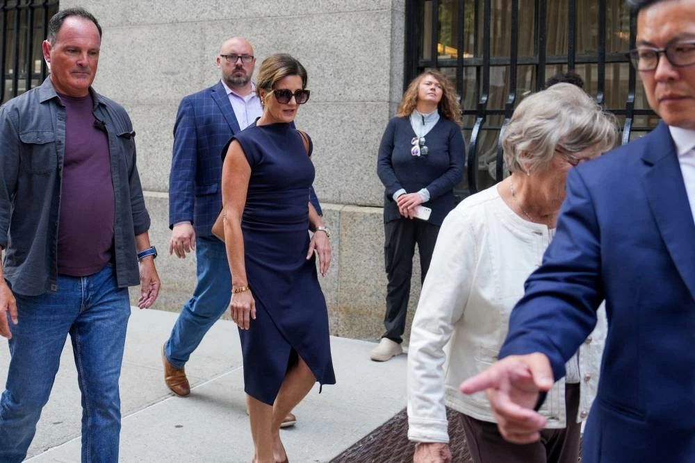 Paulette Thompson leaving court