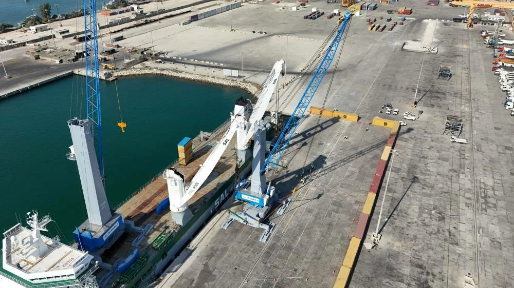 According to Dubai Media Office, the new cranes are expected to increase the port's cargo-handling capacity by approximately 40%, supporting trade activity and contributing to Syria's economic recovery efforts. Picture: X, Dubai Media Office
