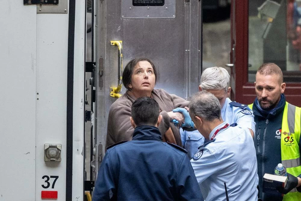 Picture taken August 25, 2025. Erin Patterson arrives at the Supreme Court of Victoria in Melbourne, Australia, August 25, 2025. (Reuters)