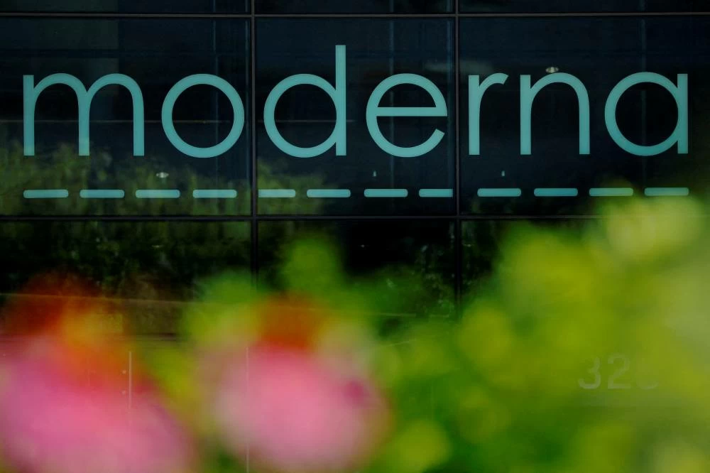 A sign marks the offices of Moderna in Cambridge, Massachusetts, U.S., July 22, 2025. Picture credit: Reuters