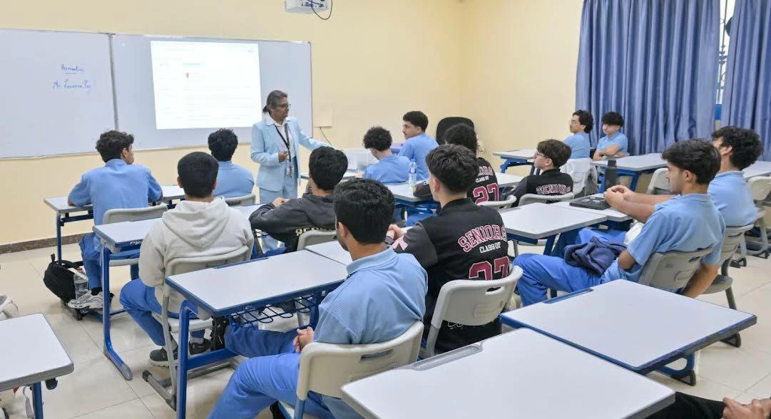 The first lesson for students in Grades 6 to 12 focused on the pillars of the National Education Charter, national identity and the meaning of the slogan "With the Charter, We Reach New Horizons". Picture: Eric Arazas