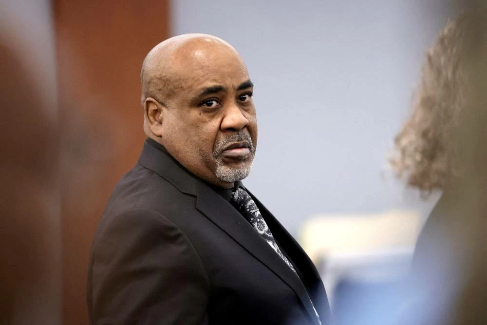 Duane Davis stands during a break in closing arguments in his murder trial, related to the 1996 killing of rapper Tupac Shakur, in Clark County District Court at the Regional Justice Center in Las Vegas, Nevada, U.S. (Reuters)