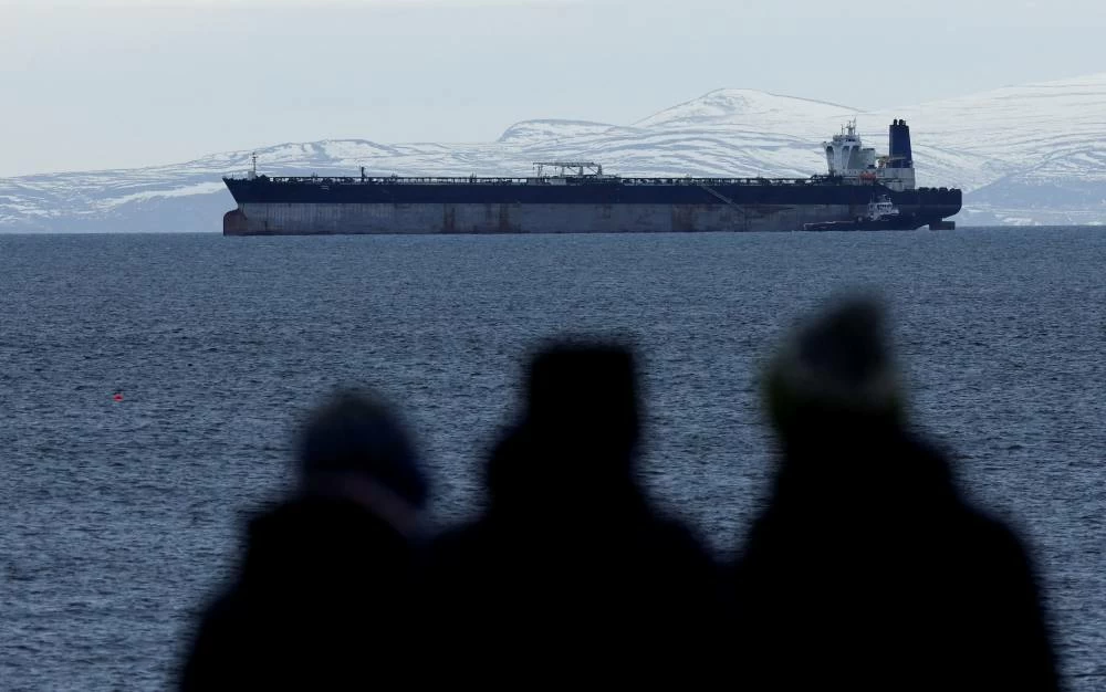 People look at the oil tanker Marinera, previously known as Bella 1, which was seized by the U.S. Coast Guard last week, as it is moored in the Moray Firth, off the coast of Scotland, Britain, January 14, 2026. The U.S. military and Coast Guard have seized five vessels in recent weeks in international waters that were either carrying Venezuelan oil or have done so in the past. (Reuters)