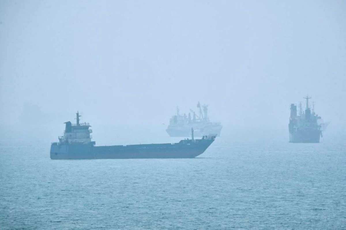 Shipping data released yesterday showed that the average movement of commodity vessels through the Strait over the past ten days has fallen to about ten vessels per day. File photograph.