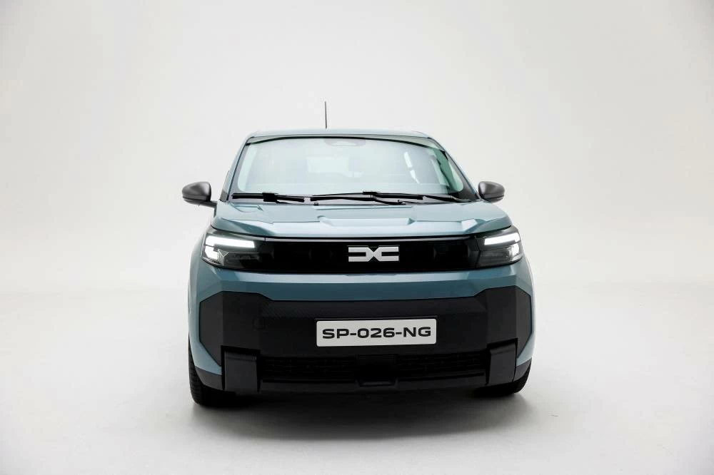 The new Dacia Spring electric car, of which production has been moved from China to Europe, is displayed during a presentation in Aubervilliers near Paris, France, September 2, 2026. (Reuters)