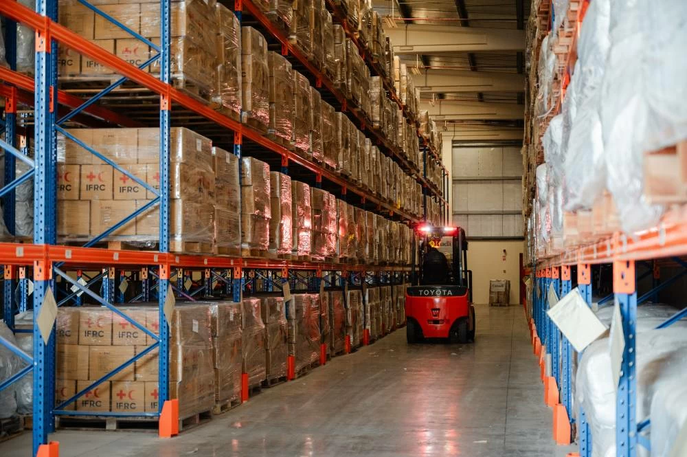 The shipment comprising around 74 metric tonnes of emergency humanitarian supplies was delivered to Kathmandu on 8 September 2026 aboard a Boeing 777-F operated by Emirates SkyCargo. Picture credit: Dubai Media Office