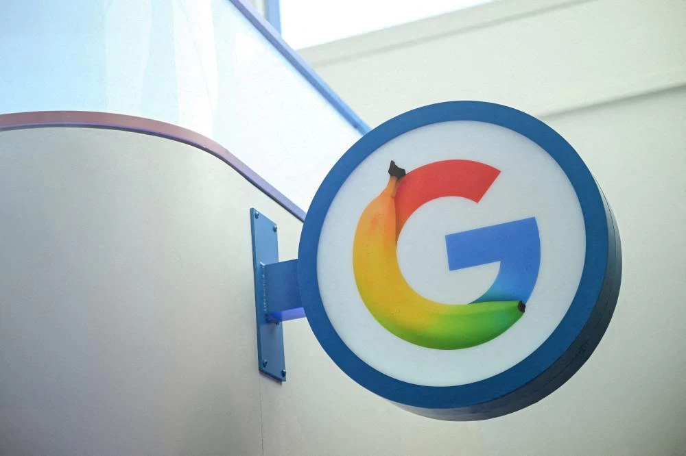 A specially designed Google logo, during the opening of Google's new Artificial Intelligence (AI) centre in Berlin, Germany, March 5, 2026. (Reuters)