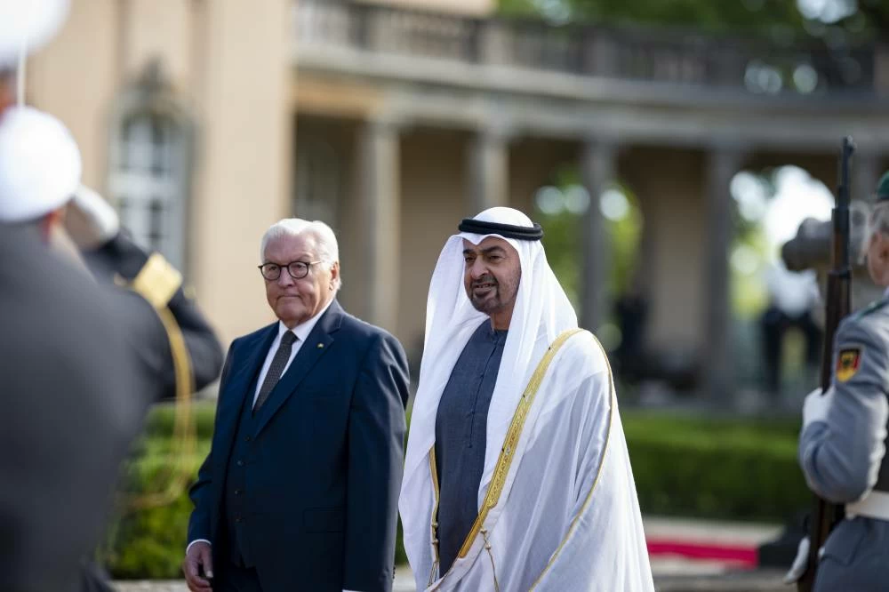 UAE President His Highness Sheikh Mohamed bin Zayed Al Nahyan and His Excellency Frank-Walter Steinmeier, President of the Federal Republic of Germany, today discussed ways to build on the longstanding ties between the UAE and Germany