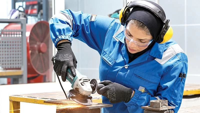 Hajar's entry into the demanding world of blacksmithing was not pre-planned, but rather a result of compelling humanitarian circumstances. Picture credit: Supplied