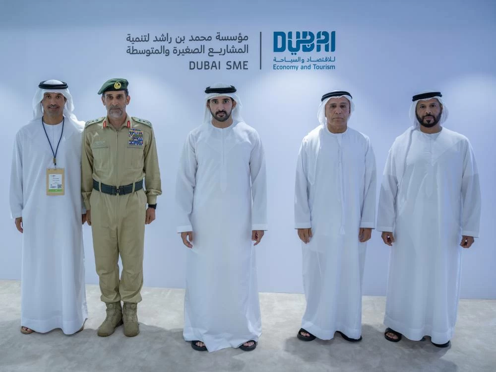 His Highness Sheikh Hamdan met with representatives of the entities during a visit to the Dubai stand on Day 1 of Arabian Travel Market 2026 at Dubai World Trade Centre. Picture credit: Dubai Media Office