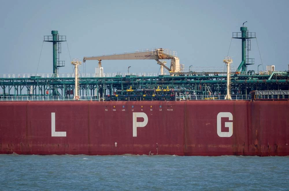 File photo: An Indian liquefied petroleum gas (LPG) carrier, Shivalik, arrives at Mundra Port via the Strait of Hormuz, March 16, 2026. (Reuters)