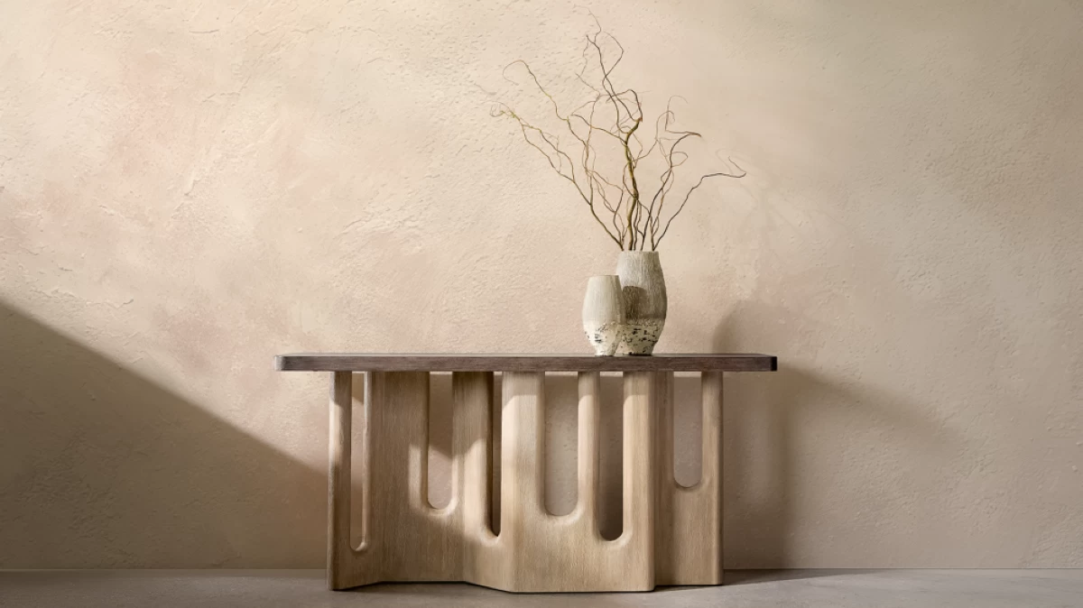 Complementary furniture and accent pieces complete the collection, allowing customers to create unique interiors that highlight individual elements and add layers of visual interest.
