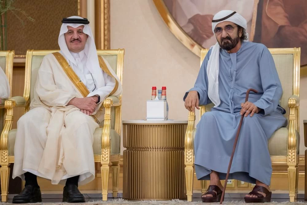 His Highness Sheikh Mohammed bin Rashid Al Maktoum received condolences at the Zabeel Majlis in Dubai. Picture credit: GDMO