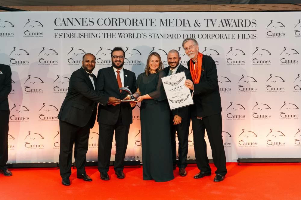 Mohammed Jalal Al Rayssi, Chairman of the Media Committee of the International Humanitarian and Philanthropic Council, received the award on the Council's behalf. Picture credit: WAM