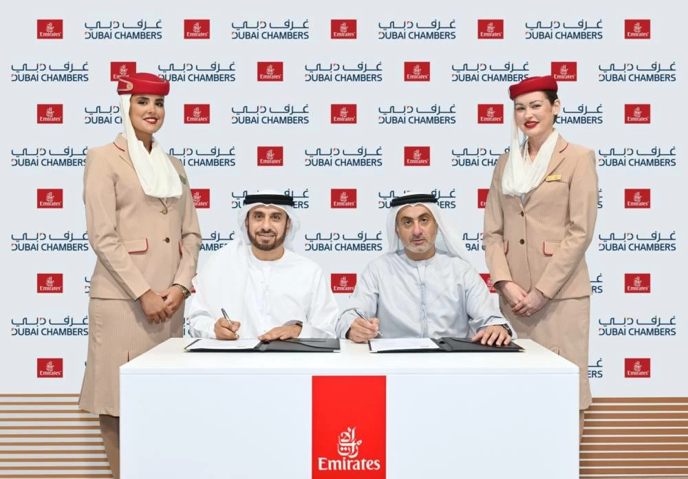 The agreement was signed by Adnan Kazim, Deputy President and Chief Commercial Officer of Emirates, and Khalid AlJarwan, Executive Vice President of Commercial and Corporate Services at Dubai Chambers, during Seamless Middle East 2026.