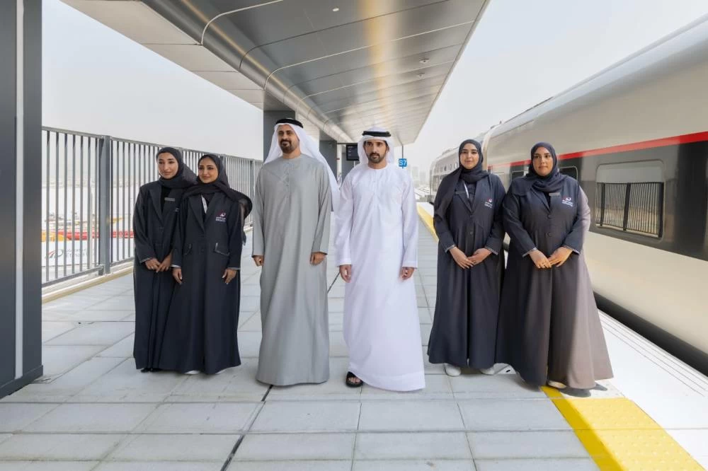 His Highness also met Emiratis working on the project and reviewed their contributions to the development and operation of passenger services. Picture credit: GDMO