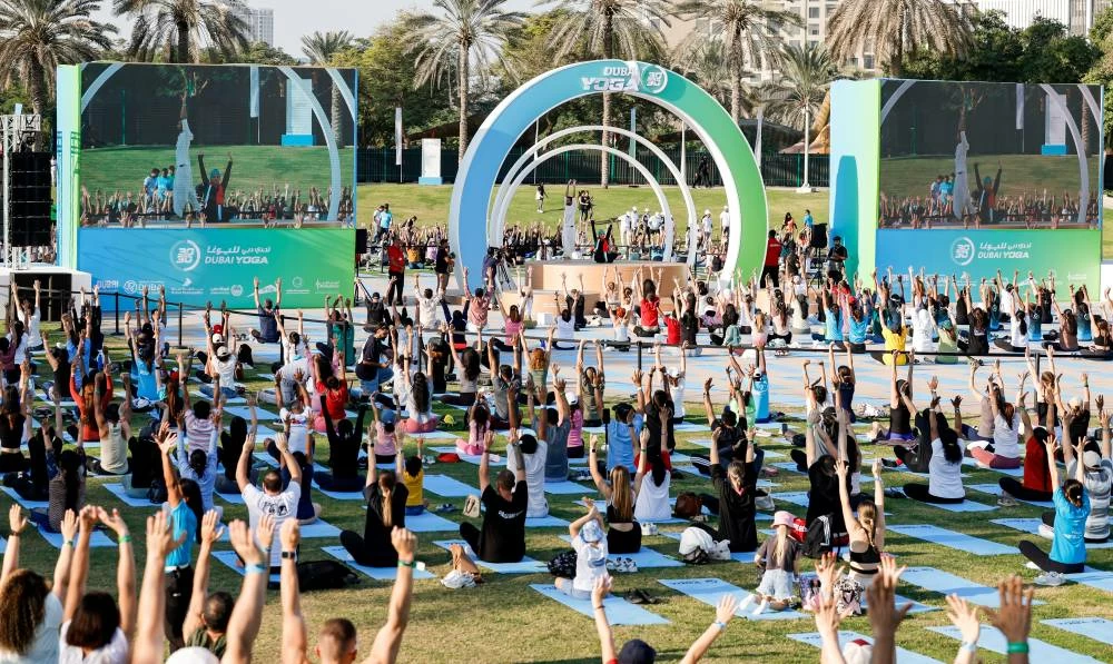 Flex your muscles with thousands of other yogis – both veterans and first-timers – at the city’s biggest yoga session, Dubai Yoga. Picture credit: GDMO