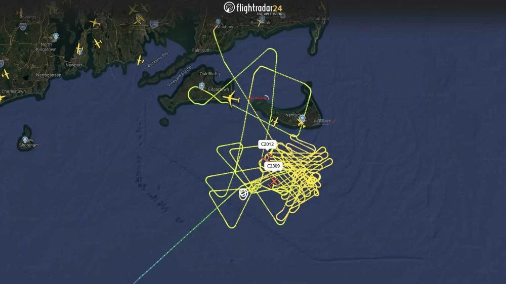 Screenshot of a picture shared by flightradar24 on X