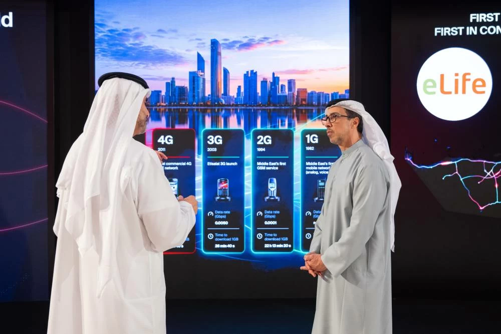 His Highness was briefed on the group’s plans and future projects to develop digital infrastructure crucial to meeting accelerated growth in AI technologies and the digital economy. Picture credit: WAM