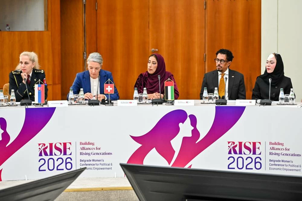 The UAE Gender Balance Council participated in the Second International High-Level Political Conference on the Political and Economic Empowerment of Women, RISE 2026, held in Belgrade. Picture credit: GDMO