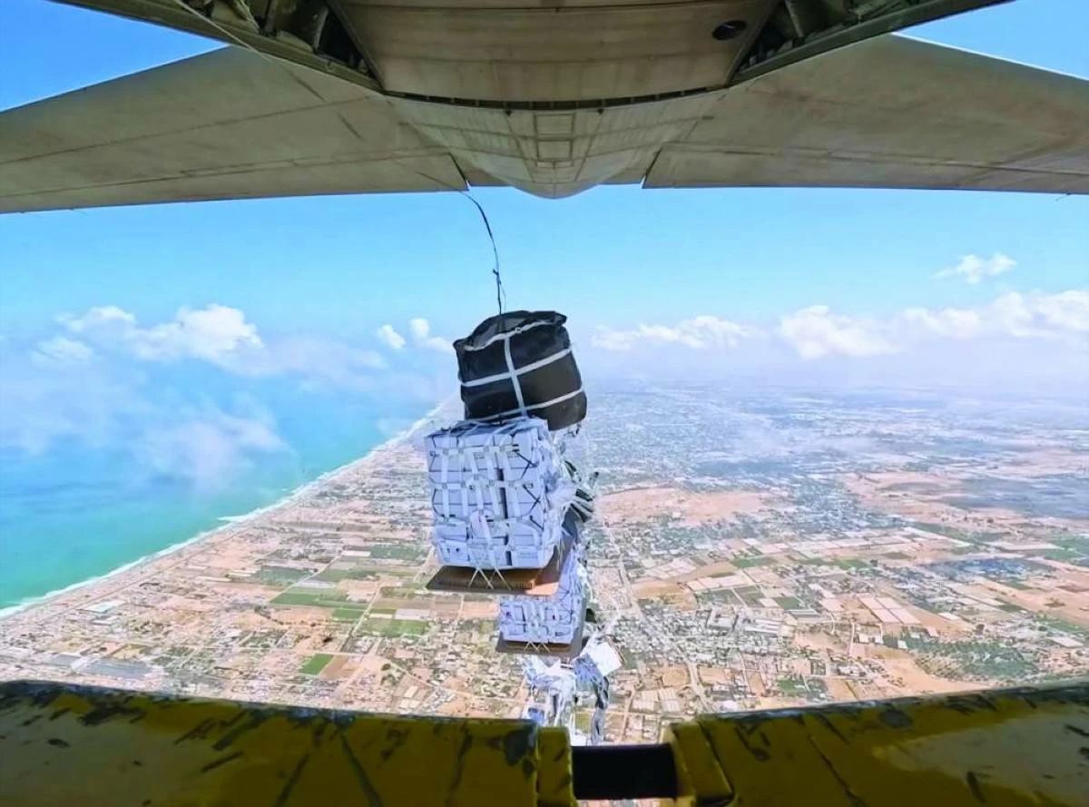 When land access to some areas became impossible, the Birds of Goodness campaign began airdropping aid on February 29, 2024. Picture credit: Supplied