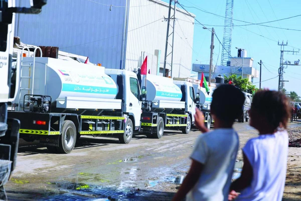 The value of Emirati humanitarian aid provided since the launch of Operation Chivalrous Knight 3 exceeded $4 billion (Dh14.6 billion), representing 46% of global humanitarian aid provided to Gaza since 2023. Picture credit: Supplied