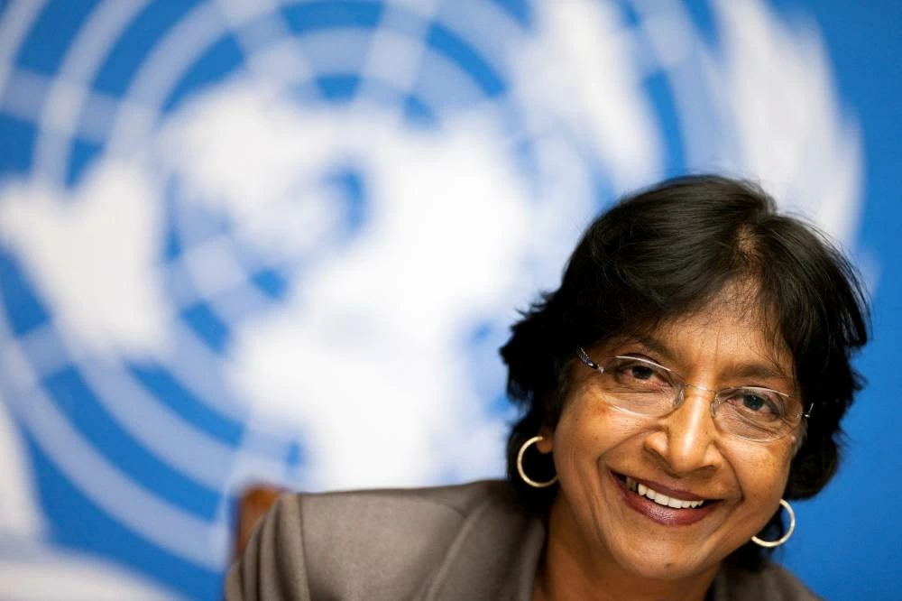  U.N. High Commissioner for Human Rights Navi Pillay addresses a news conference on the situation in Tunisia at the European headquarters of the United Nations in Geneva, Switzerland January 19, 2011. (Reuters)