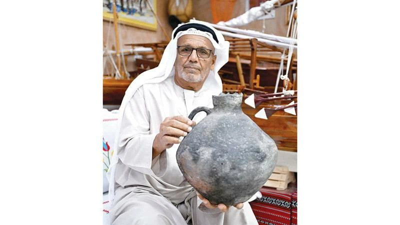 Saleh Mohammed Hanbalouh: “I taught Al Nahma to everyone who accompanied me and worked with me, as well as to some students, so that it would remain alive among future generations. I own collections dating back more than 200 years, including pottery and exhibits related to maritime life.”