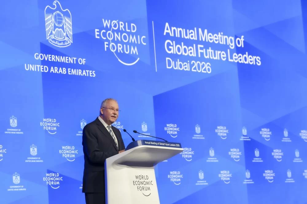 Alois Zwinggi, President and CEO of the World Economic Forum, praised the UAE and Dubai for their leadership in shaping the future. Picture credit: Dubai Media Office