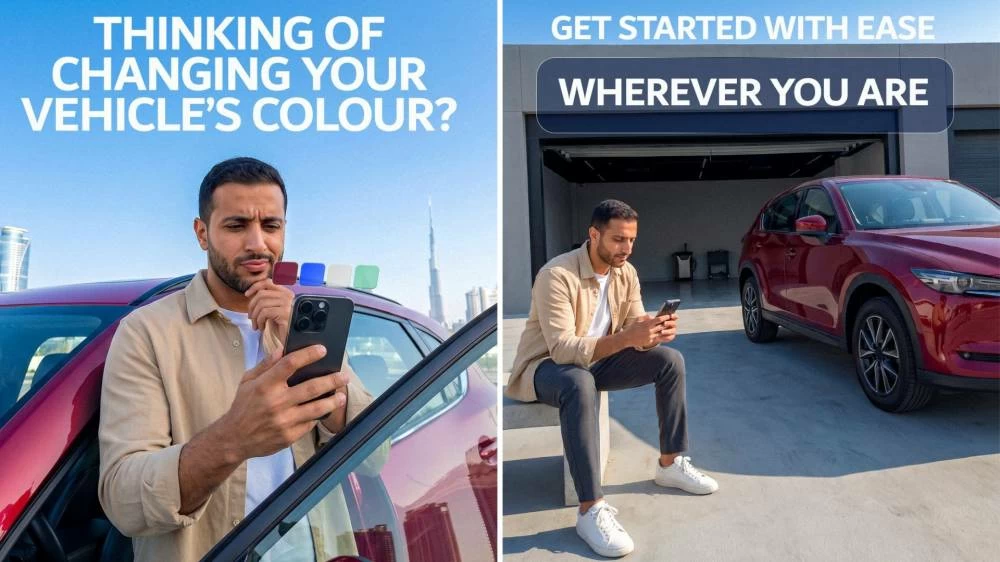 The vehicle colour change permit is the first step to updating your car’s colour. Picture credit: Digital Dubai