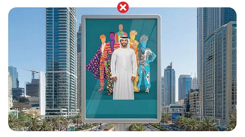 Advertising in Dubai? The new municipality guide bans these phrases, images and clothing standards on billboards